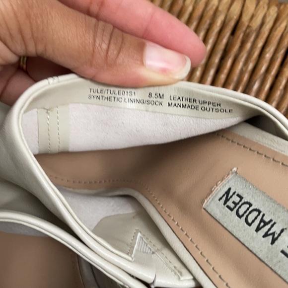 Steve Madden Tule Heeled Mule in Bone Leather - Picture 5 of 10